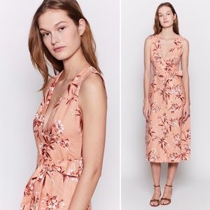 ✨NWT✨ JOIE Ethelda Linen Floral Tie Waist Midi Dress in Warm Blush Sz Small
